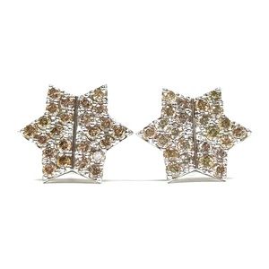 1 carat Diamond earrings K18 whilst gold